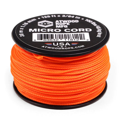 Atwood Rope 1.18mm Micro Cord - Neon Orange