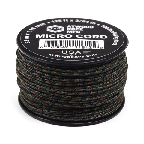 Atwood Rope 1.18mm Micro Cord - Woodland Camo