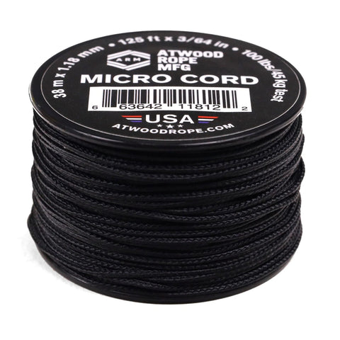 Atwood Rope 1.18mm Micro Cord - Black