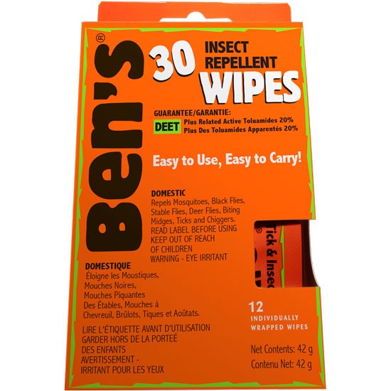 Ben's® 30% Deet Insect Repellent Wipes