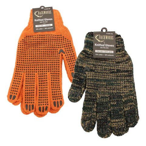 Backwoods Camo and Orange Gloves