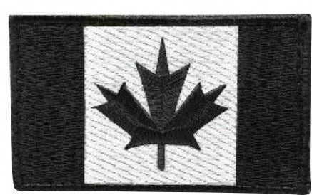 Canadian Flag Patch Black