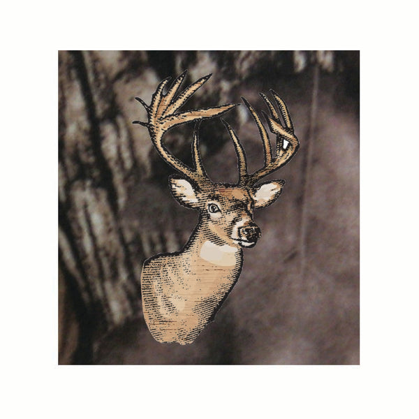 Camo Hunting Cap with Deer Logo Crest