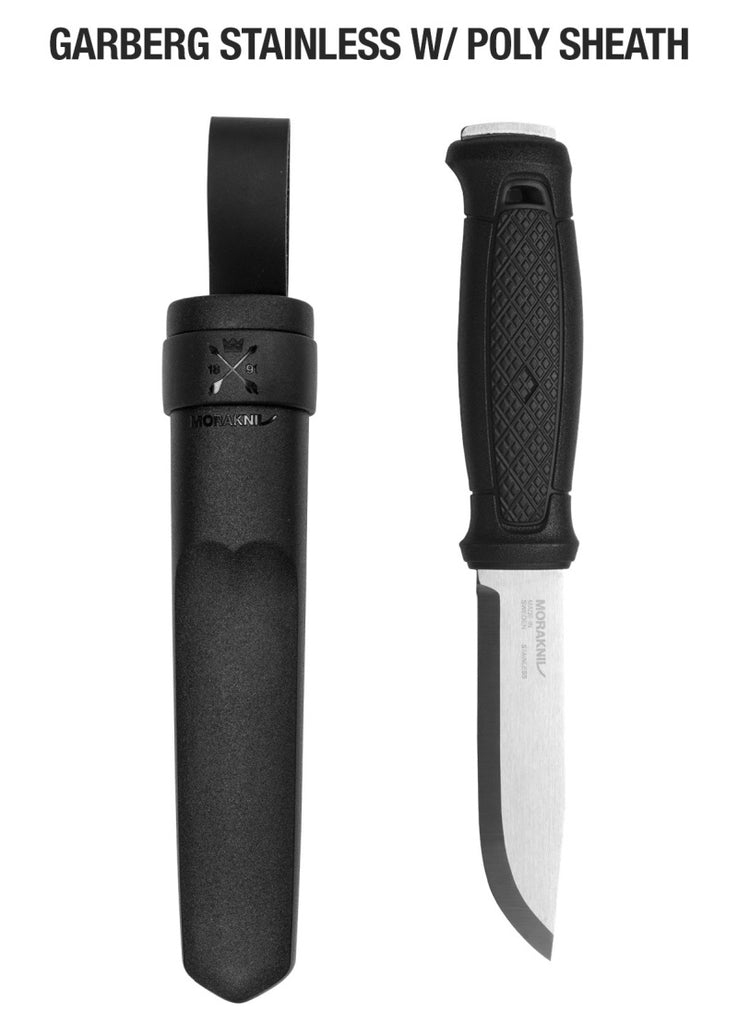 Mora Garberg Stainless with Poly Sheath – Survival Gear Canada