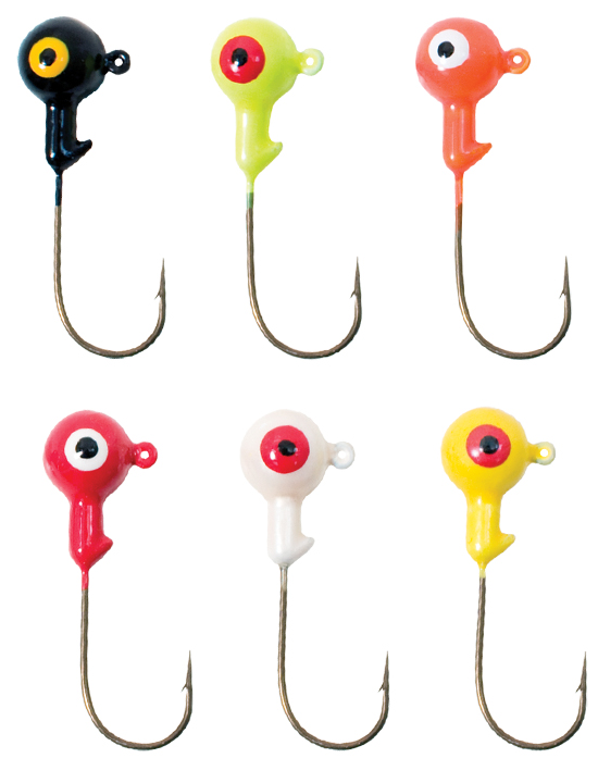 Grizzly Jig Company - Red Sickle Hooks with Painted Heads