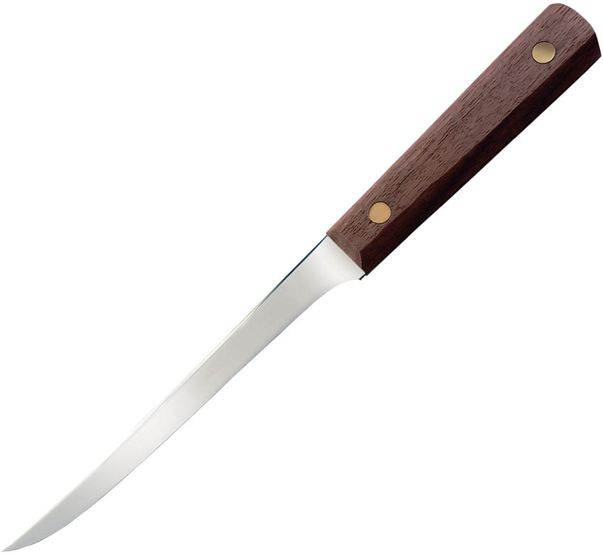 Ontario Old Hickory Filet Knife with Leather Sheath