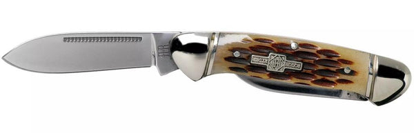 Rough Ryder Mini Canoe Amber Bone RR058 slip joint pocket knife