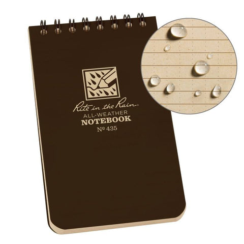 Rite in the Rain 3x5 Tactical Notepad Brown
