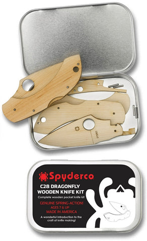 Spyderco Dragonfly C28 Wooden Knife Kit