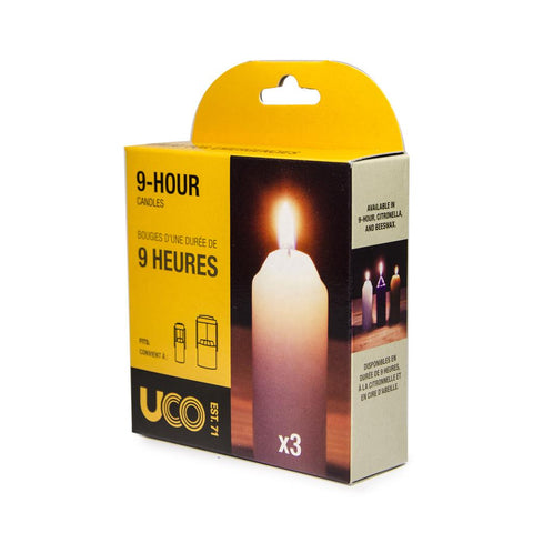 9-Hour Candles 3 Pack - Survival Gear Canada