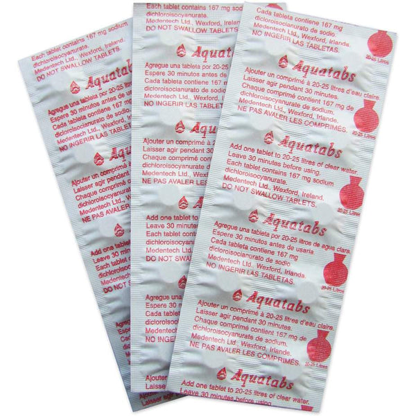 Aquatabs Water Purification Tablets 20 L - Survival Gear Canada