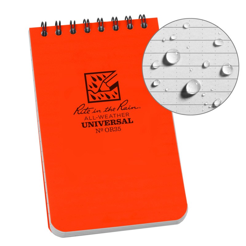 Rite in the Rain 3x5 Tactical Notepad Orange